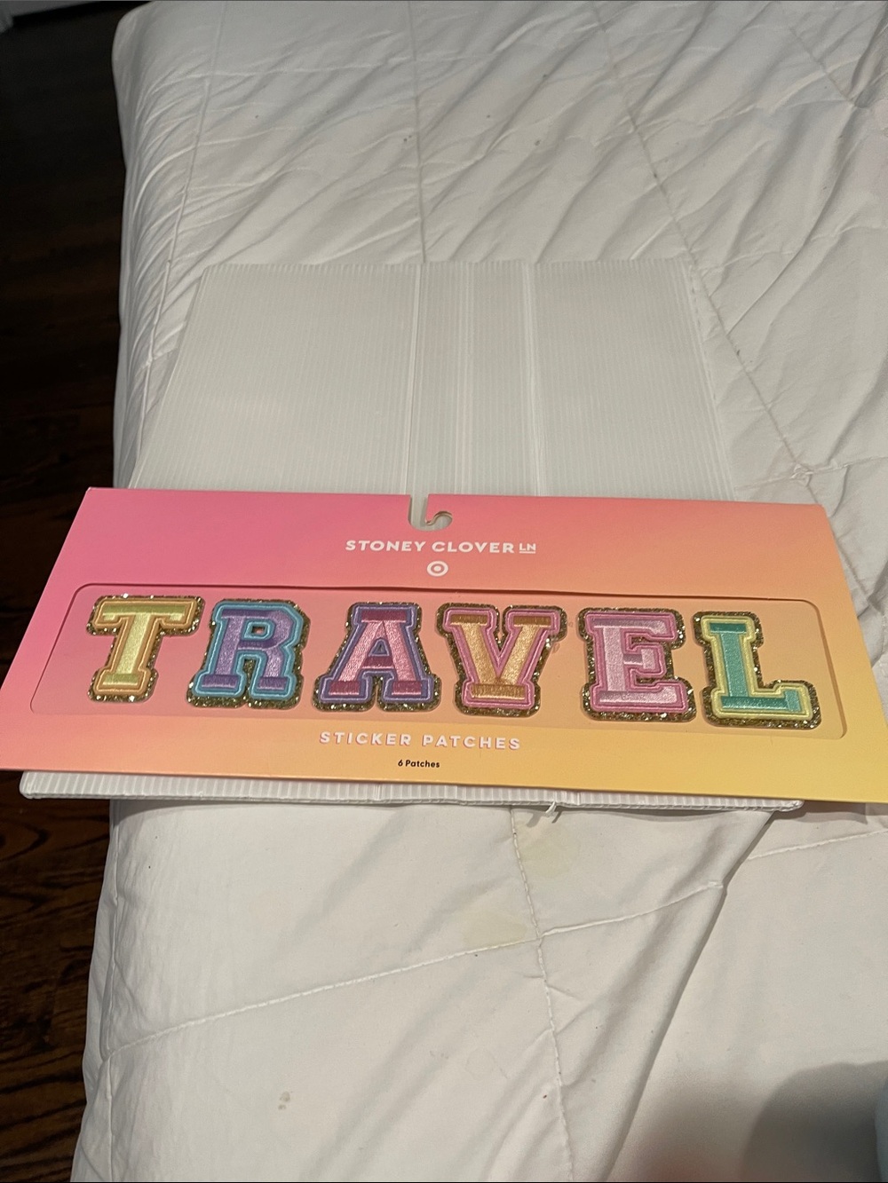 LoveShackFancy Multicolor 'TRAVEL' Letter Sticker Patches - Picture 2 of 3